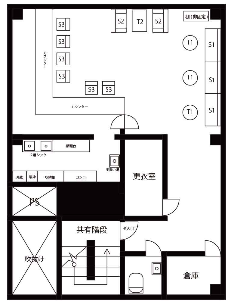 内装設備配置図面作成の書き方